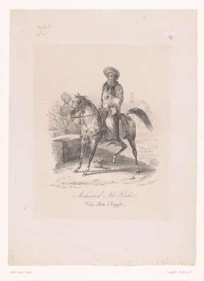 Ruiterportret van Mohamed Ali van Egypte