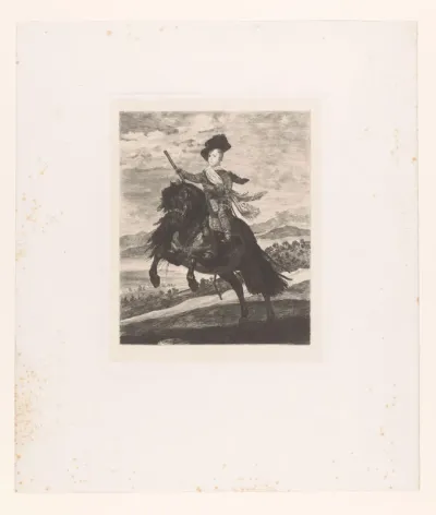 Ruiterportret van Prins Balthasar Karel van Spanje