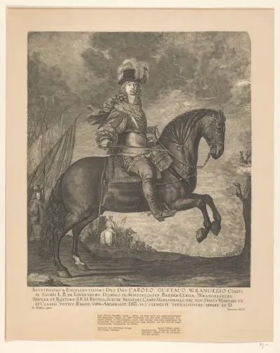 Ruiterportret van vlootvoogd Carl Gustaf Wrangel