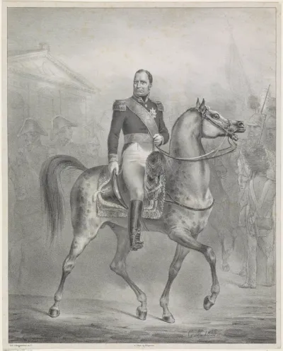 Ruiterportret van Willem I Frederik, koning der Nederlanden