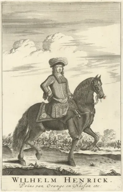 Ruiterportret van Willem III, prins van Oranje-Nassau, koning van Engeland
