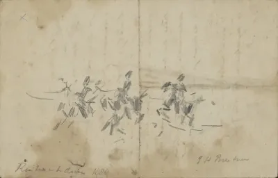 Ruiters in de duinen