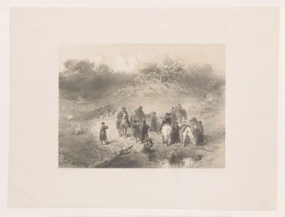 Ruiters in duinlandschap