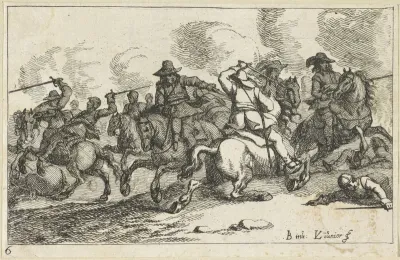 Ruiters met zwaarden