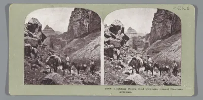 Ruiters te paard nabij Red Canyon, Arizona