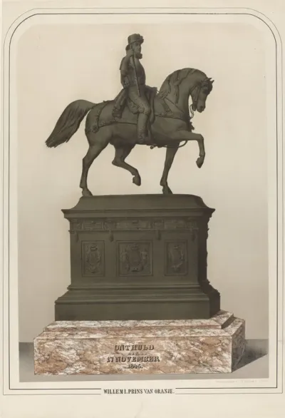 Ruiterstandbeeld van Willem I, prins van Oranje, op het Noordeinde te Den Haag
