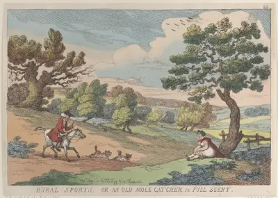 Rural Sports, or an Old Mole Catcher in Full Scent