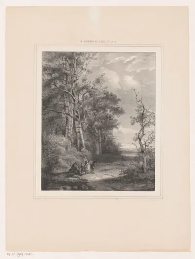 Rustend gezelschap bij bosrand