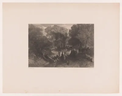 Rustend jachtgezelschap