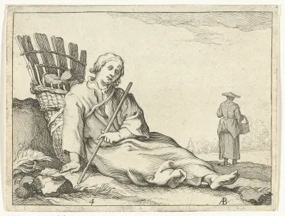 Rustende jonge boer