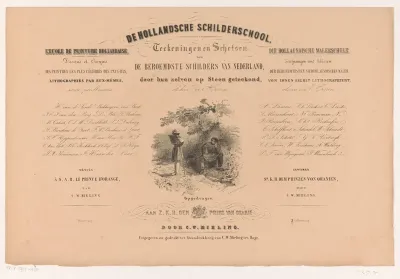 Rustende schilder in gesprek met andere kunstenaar