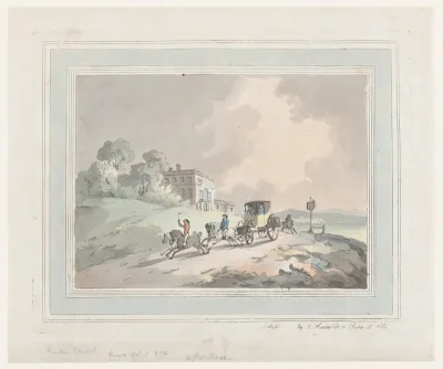 Rustic Sketch, or A Post Chaise (Travelling)