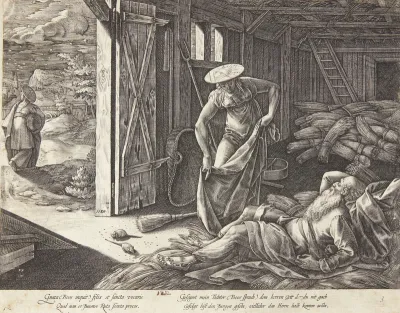 Ruth og Boaz på tærskepladsen