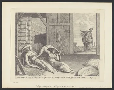 Ruth Places Herself At Boaz's Feet