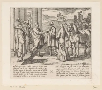 Ruy Velazquez vraagt Gonzalo Gustos een brief af te leveren bij koning Almanzor van Cordoba