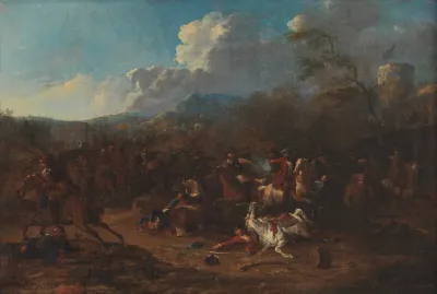 Rytterbatalje ved en fæstning
