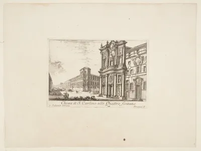 S. Carlino-kirken ved De fire fontæner. 1. Palazzo Albani