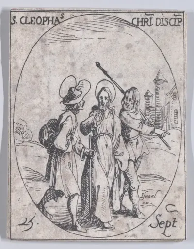S. Cléophas, Disciple du Christ (St. Cleophas, Disciple of Christ), September 25th, from "Les Images De Tous Les Saincts et Saintes de L'Année" (Images of All of the Saints and Religious Events of the Year)