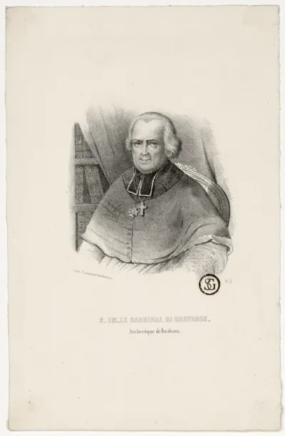 S. EM. le Cardinal de Cheverus, Archevêque de Bordeaux. Lith. de Constant