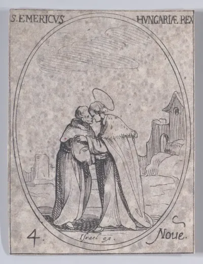 S. Emeri, Roi de Hongrie (St. Emeric, King of Hungary), from November 4th, from "Les Images De Tous Les Saincts et Saintes de L'Année" (Images of All of the Saints and Religious Events of the Year)