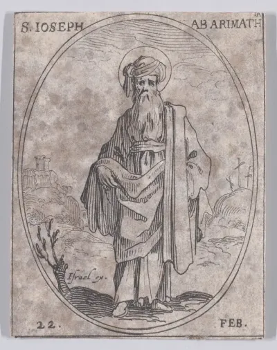 S. Félix, évêque de Metz (St. Felix, Bishop of Metz), February 21st, from "Les Images De Tous Les Saincts et Saintes de L'Année" (Images of All of the Saints and Religious Events of the Year)