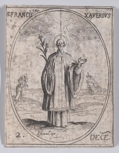 S. Francois Xavier (St. Francis Xavier), December 2nd, from "Les Images De Tous Les Saincts et Saintes de L'Année" (Images of All of the Saints and Religious Events of the Year)