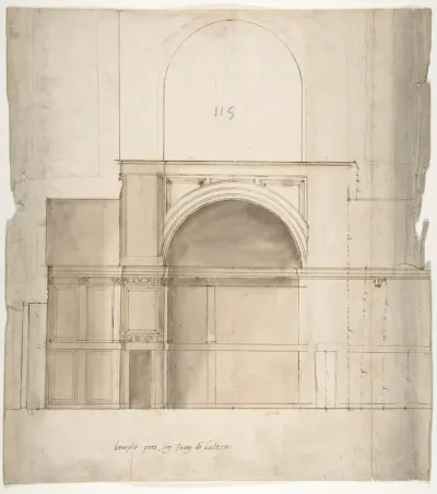 S. Giovanni Laterno, Oratorio della Santa Croce, section (recto) blank (verso)