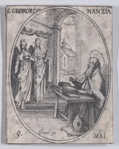 S. Grégoire de Naziance (St. Gregory of Naziance), May 9th, from "Les Images De Tous Les Saincts et Saintes de L'Année" (Images of All of the Saints and Religious Events of the Year)
