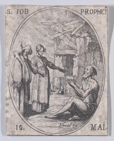 S. Job, prophète (St. Job, Prophet), May 10th, from "Les Images De Tous Les Saincts et Saintes de L'Année" (Images of All of the Saints and Religious Events of the Year)