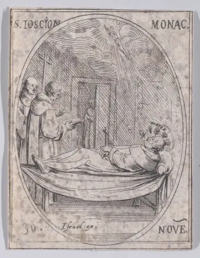 S. Joscoin, moine (St. Joscius, Monk), November 30th, from "Les Images De Tous Les Saincts et Saintes de L'Année" (Images of All of the Saints and Religious Events of the Year)