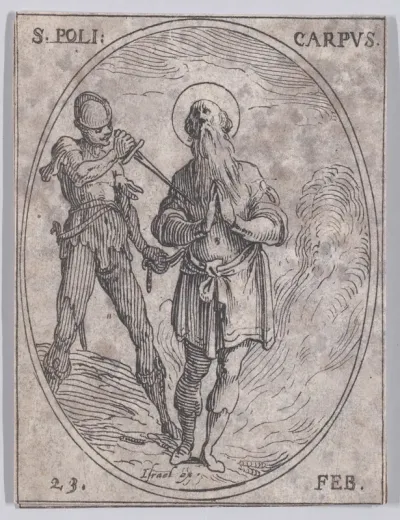 S. Joseph d'Arimathie (St. Joseph of Arimathea), February 22nd, from "Les Images De Tous Les Saincts et Saintes de L'Année" (Images of All of the Saints and Religious Events of the Year)