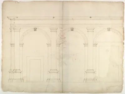 S. Maria in Domnica, portico, elevation (recto) blank (verso)