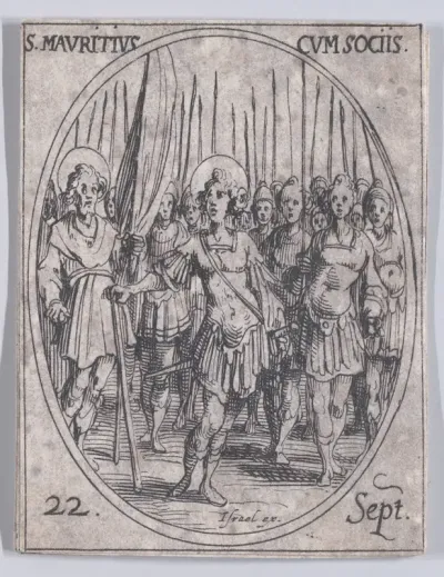 S. Maurice et Ses Compagnons (St. Maurice and His Companions), September 22nd, from "Les Images De Tous Les Saincts et Saintes de L'Année" (Images of All of the Saints and Religious Events of the Year)