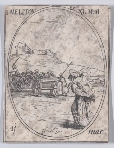 S. Meliton et Ses Compagnons (St. Meliton and His Companions), March 11th, from "Les Images De Tous Les Saincts et Saintes de L'Année" (Images of All of the Saints and Religious Events of the Year)
