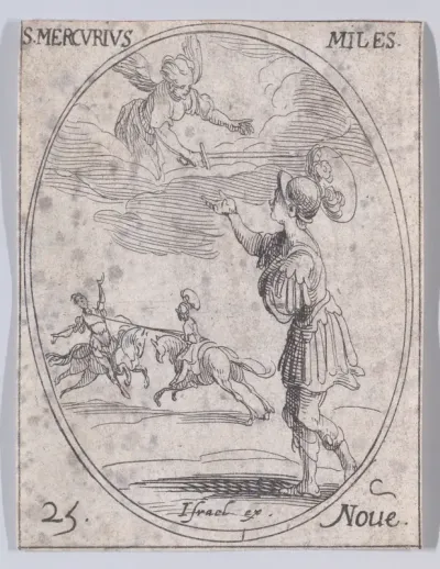 S. Mercure, soldat (St. Mercury, Soldier), November 25th, from "Les Images De Tous Les Saincts et Saintes de L'Année" (Images of All of the Saints and Religious Events of the Year)