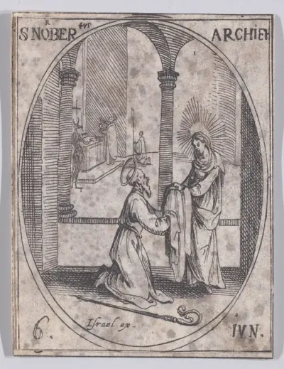 S. Norbert, archevêque (St. Norbert, Archbishop), June 6th, from "Les Images De Tous Les Saincts et Saintes de L'Année" (Images of All of the Saints and Religious Events of the Year)
