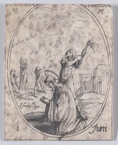 S. Pamphile et S. Porphyre, martyrs (St. Pamphilus and St. Porphyrius, Martyrs), June 1st, from "Les Images De Tous Les Saincts et Saintes de L'Année" (Images of All of the Saints and Religious Events of the Year)