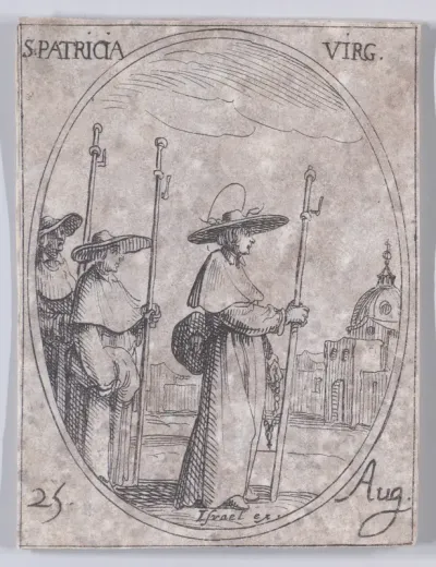 S. Patrice, vierge (St. Patricia, Virgin), August 25th, from "Les Images De Tous Les Saincts et Saintes de L'Année" (Images of All of the Saints and Religious Events of the Year)