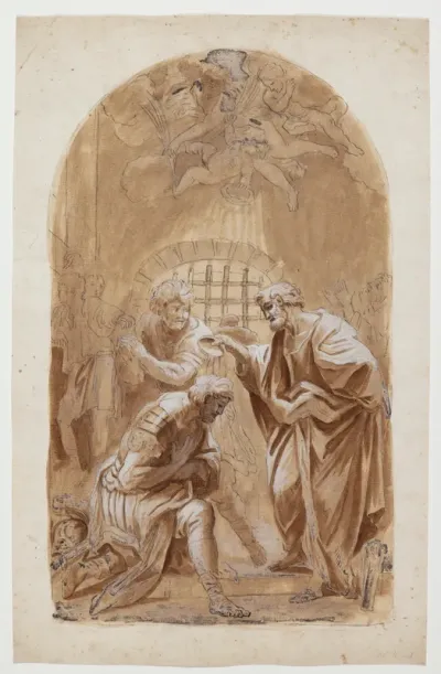 S. Peter døber S. Processus og S. Martianus