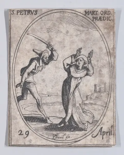 S. Pierre, prédicateur (St. Peter, Preacher), April 29th, from "Les Images De Tous Les Saincts et Saintes de L'Année" (Images of All of the Saints and Religious Events of the Year)