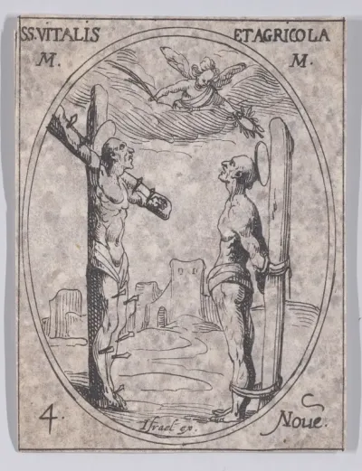 S. Vital et S. Agricole (St. Vitalis and St. Agricola), November 4th, from "Les Images De Tous Les Saincts et Saintes de L'Année" (Images of All of the Saints and Religious Events of the Year)