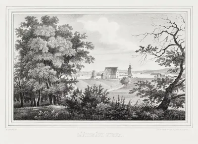 Sääksmäki Church, illustration for Finland Depicted in Drawings, booklets XXIV-XXVII