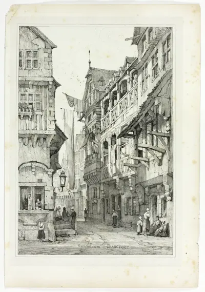 Sachsenhausen Francfort, from Facsimiles of Sketches made in Flanders and Germany