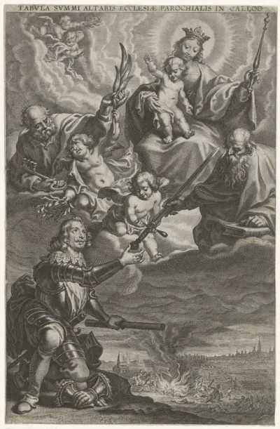 Sacra conversazione met Ferdinand van Oostenrijk en de slag bij Kallo