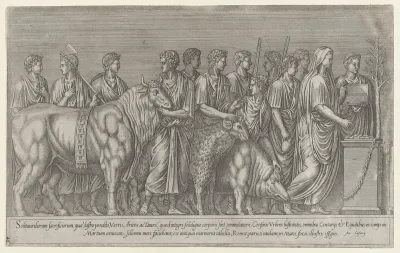 Sacrifice on the Campus Martius, from "Speculum Romanae Magnificentiae"