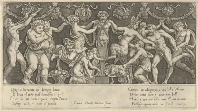 Sacrifice to Priapus, from "Speculum Romanae Magnificentiae"