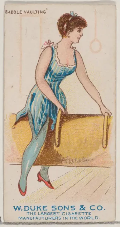 Saddle Vaulting, from the Gymnastic Exercises series (N77) for Duke brand cigarettes