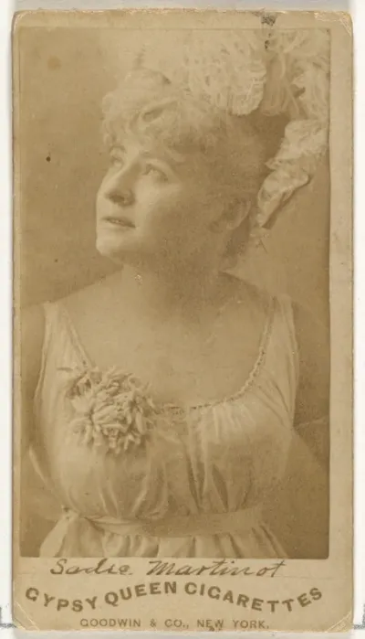 Sadie Martinot, from the Actors and Actresses series (N171) for Gypsy Queen Cigarettes