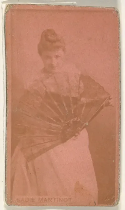 Sadie Martinot, from the Actors and Actresses series (N171) for Old Judge and Dog's Head Cigarettes