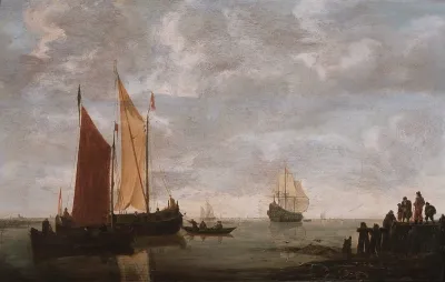 Sailing boats at the shore.